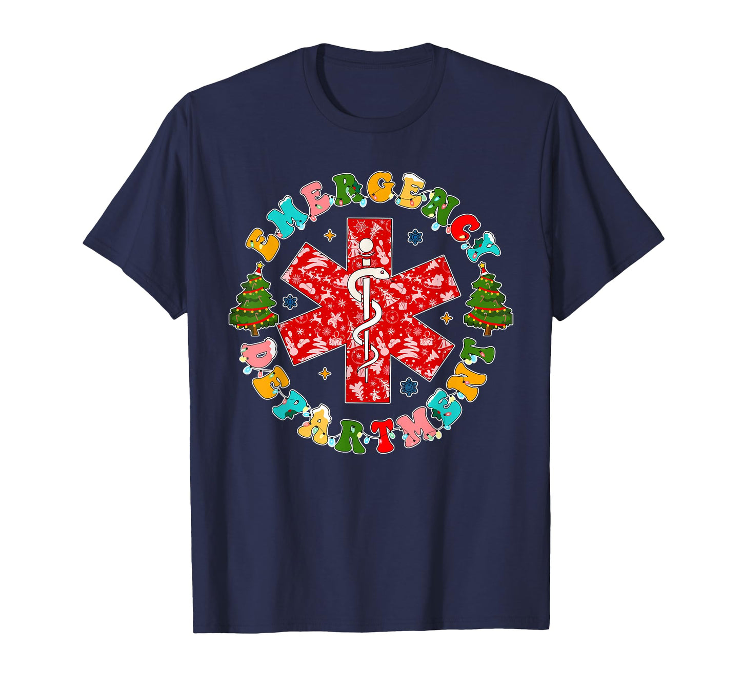 Christmas Emergency Room ER RN Nurse Department Healthcare T-Shirt