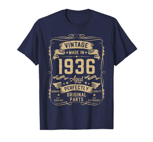Vintage 1936 90yr 90th Birthday Gifts for Men 90 Years Old T-Shirt