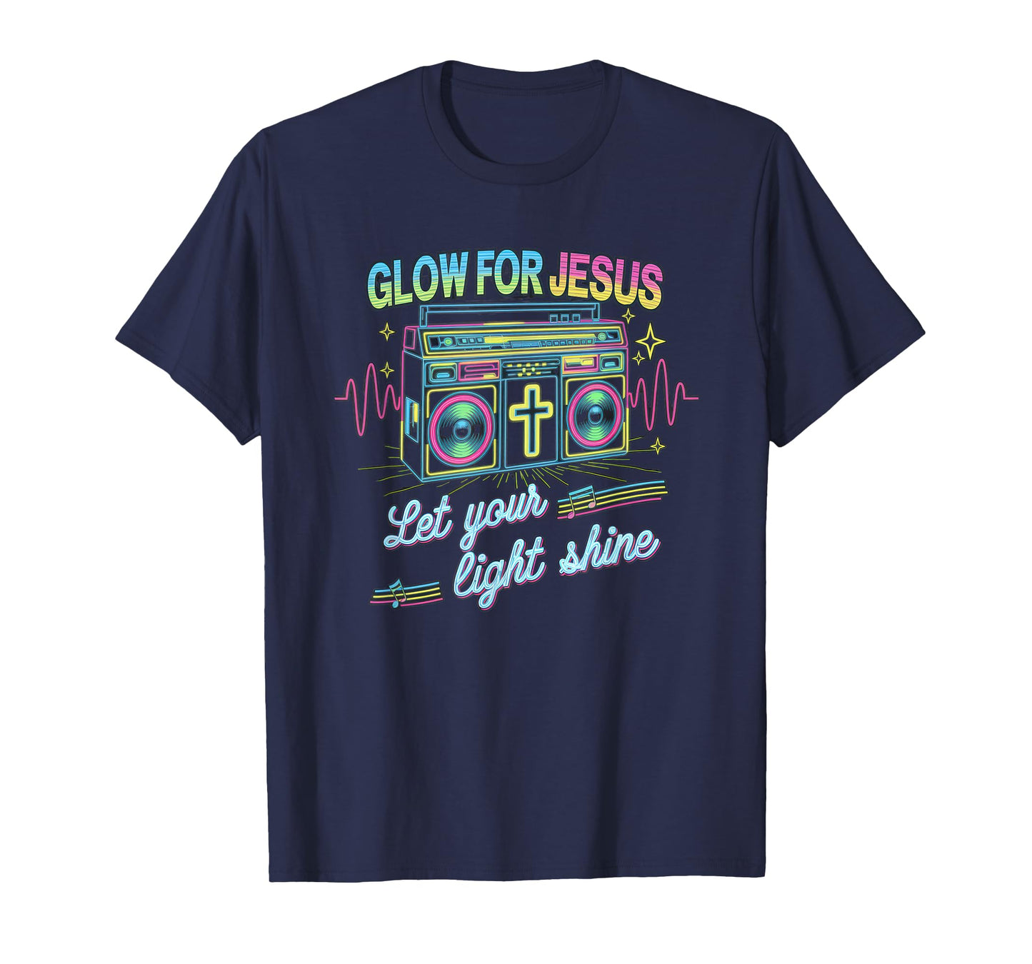 Glow for Jesus Tshirt Christian Faith Lion God Christianity T-Shirt