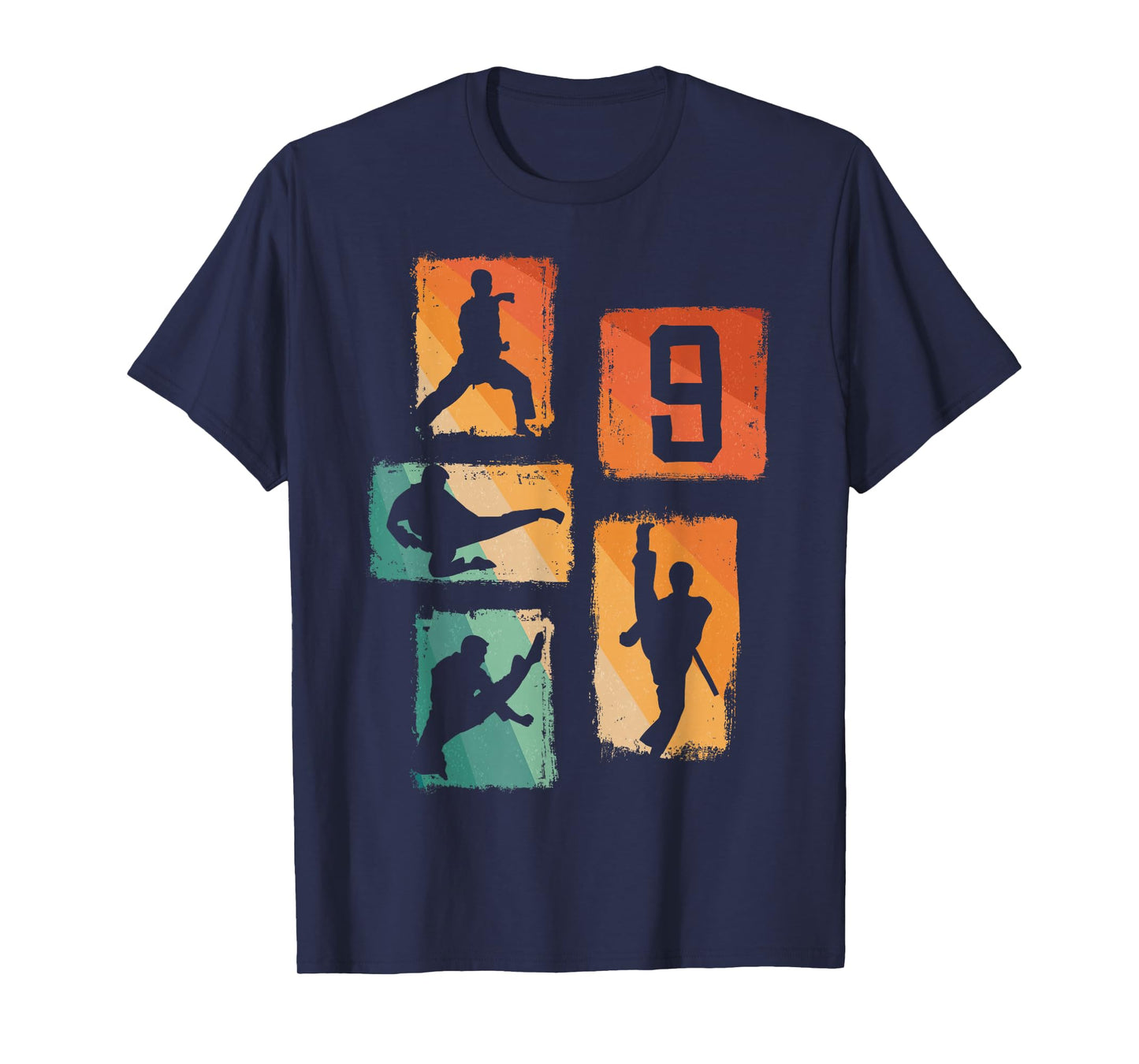 9th Birthday Karate Taekwondo 9 Years Old Boy Martial Arts T-Shirt