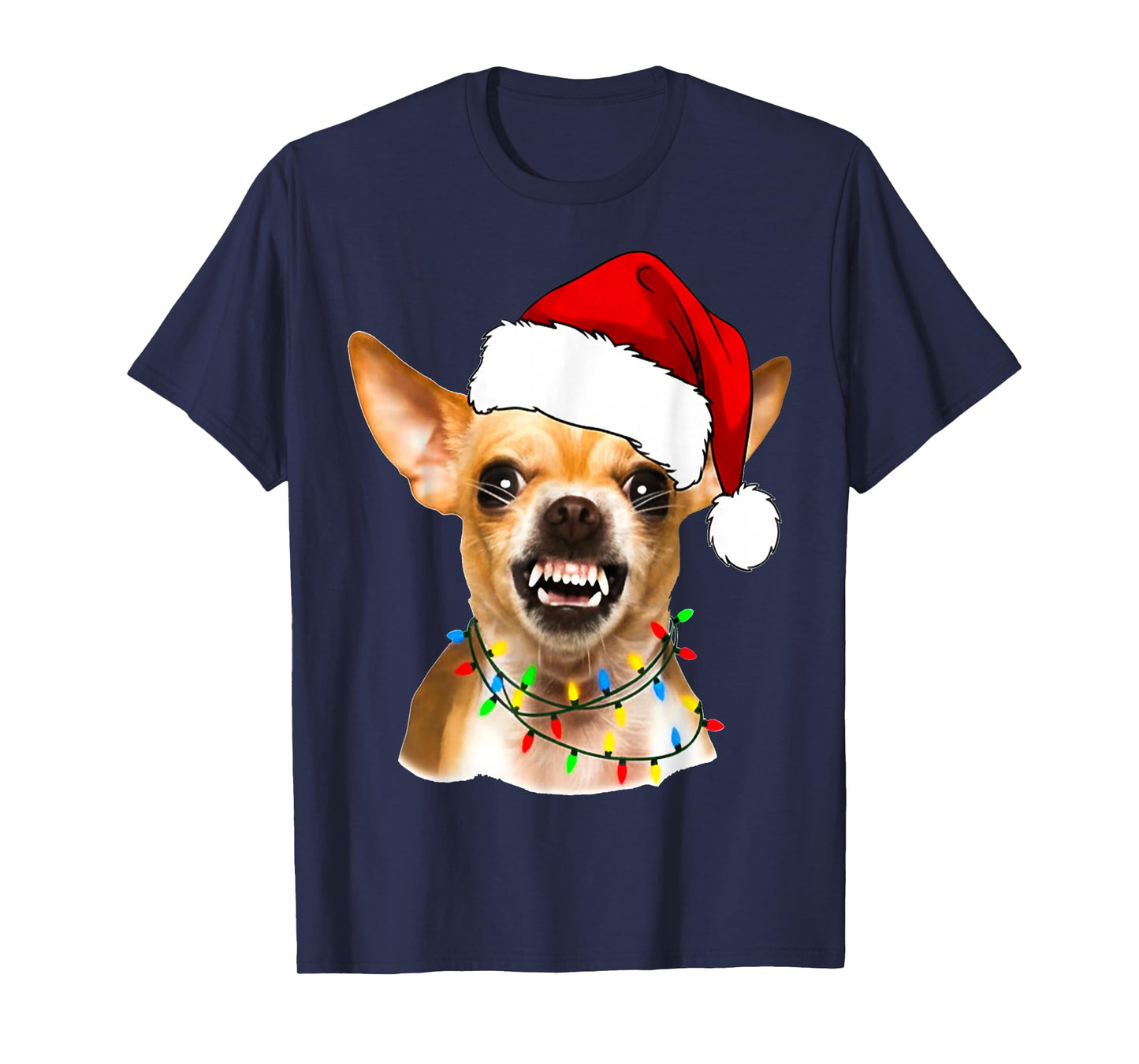 Funny Chihuahua Christmas Shirt for Dog Lovers Women T-Shirt