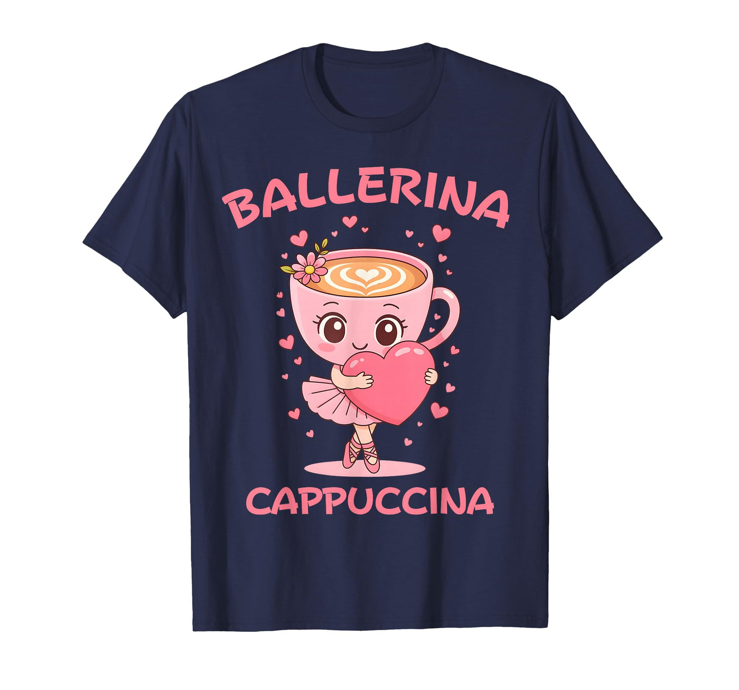 Ballerina Cappuccino Cute Italian Brainrot Meme Kids Girls T-Shirt
