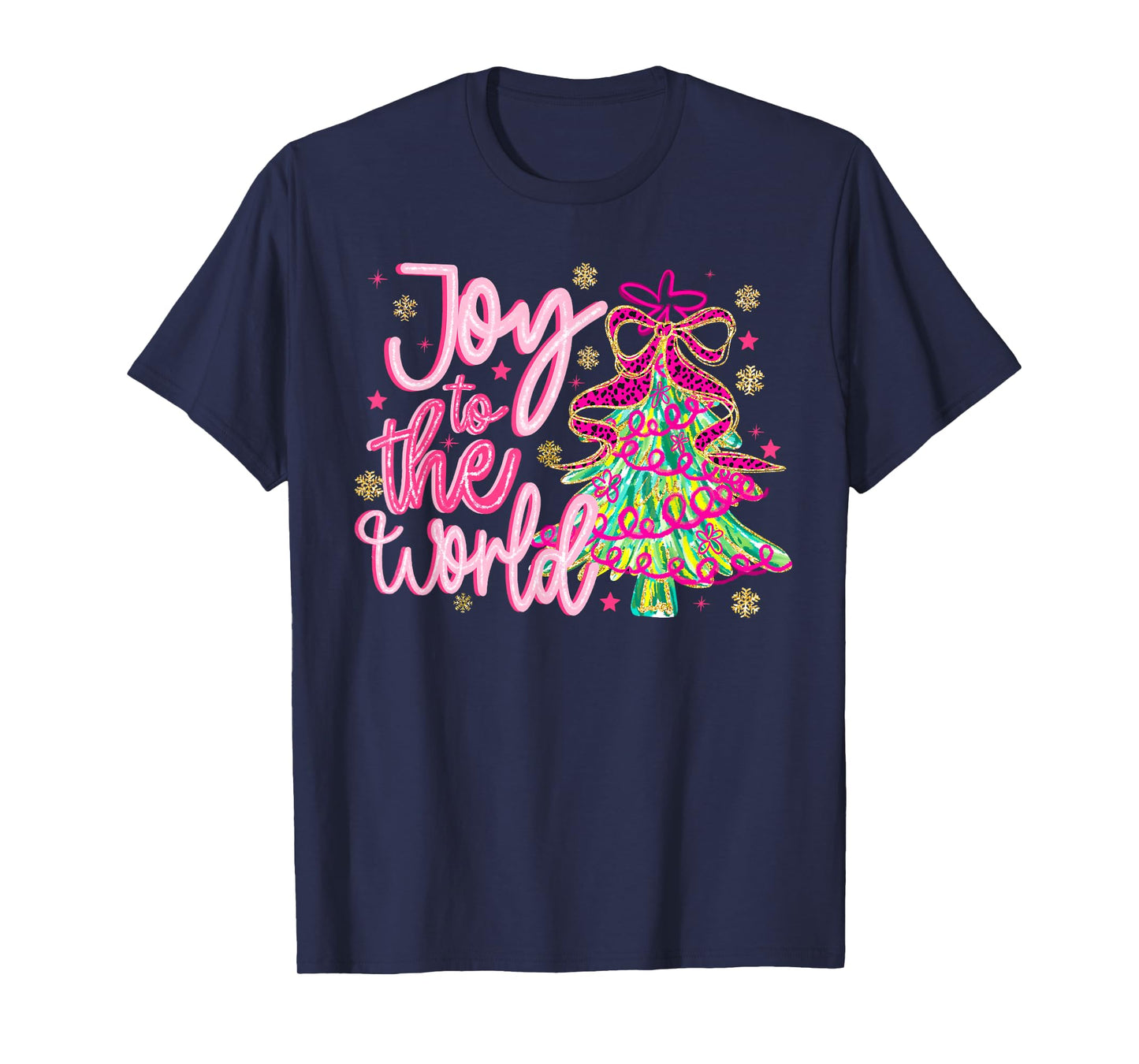 Joy to The World Jesus Christian Xmas Tree Holiday Christmas T-Shirt