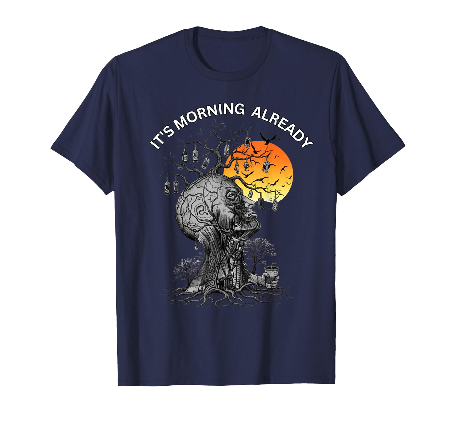 It's Morning Already Hangover Human Tree for Party Lovers T-Shirt