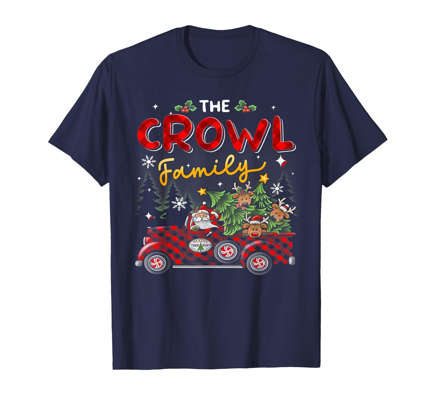 The Crowl Family Christmas Matching Pajamas Group Gift T-Shirt
