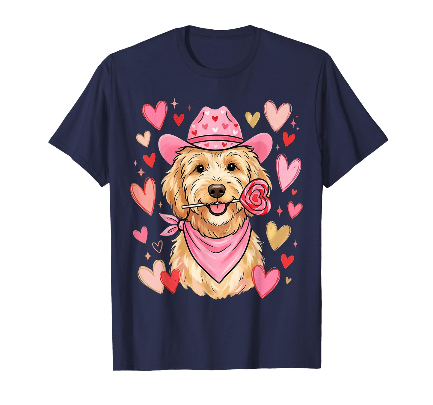 Heart Golden Doodle Love Dog Valentine Goldendoodle T-Shirt