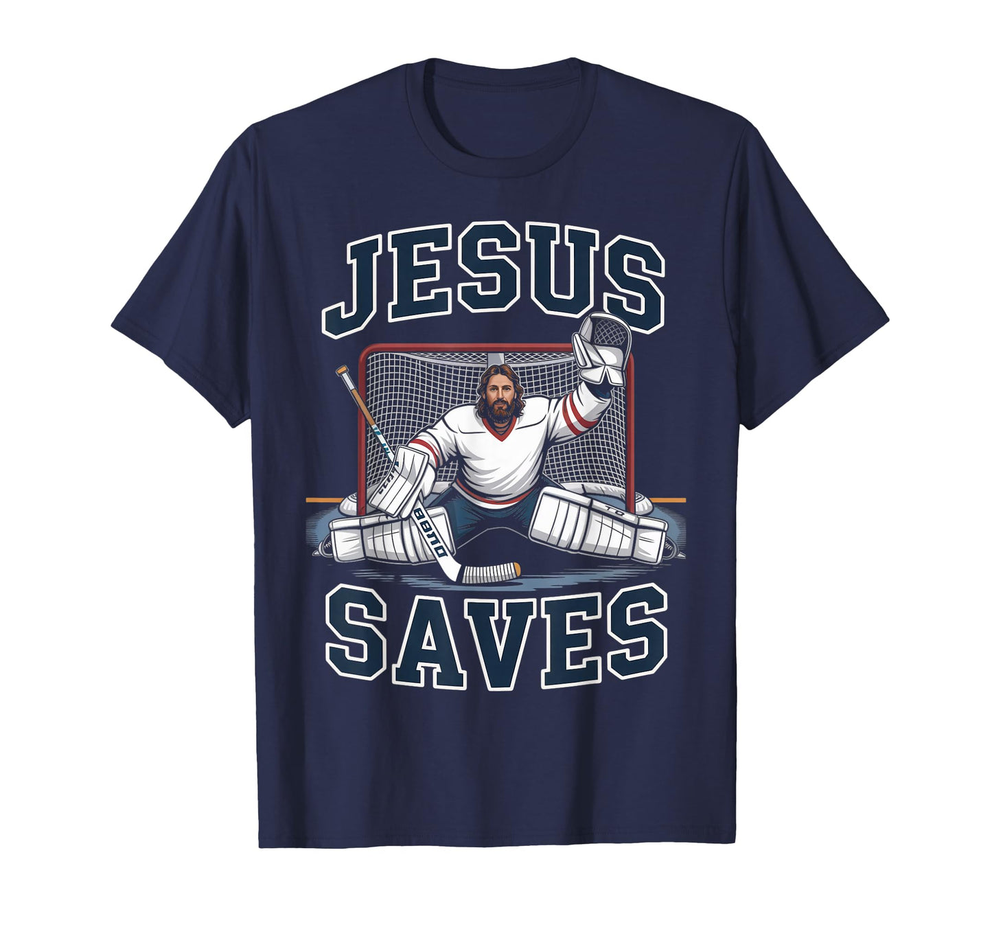 Jesus Saves Hockey Player Team God Hockey Lovers Hockey T-Shirt