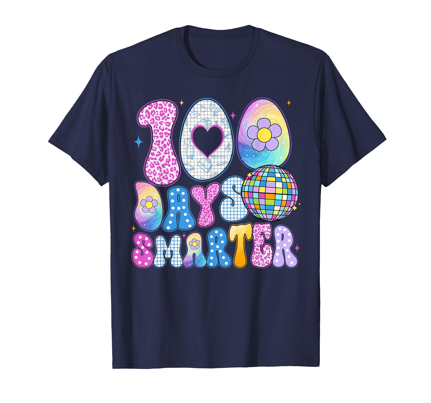 100 Days Smarter Happy 100th Day of School Shirts Boys Girls T-Shirt