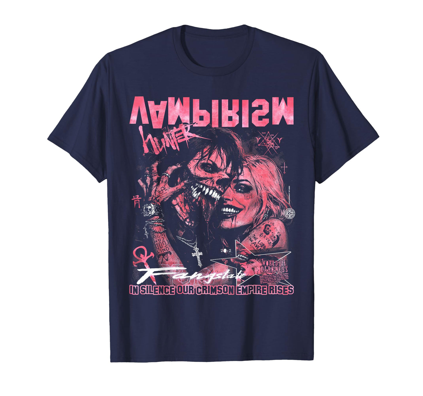 Alt Goth Vintage Y2K Gothic Emo Vampire Couple Punk Grunge T-Shirt