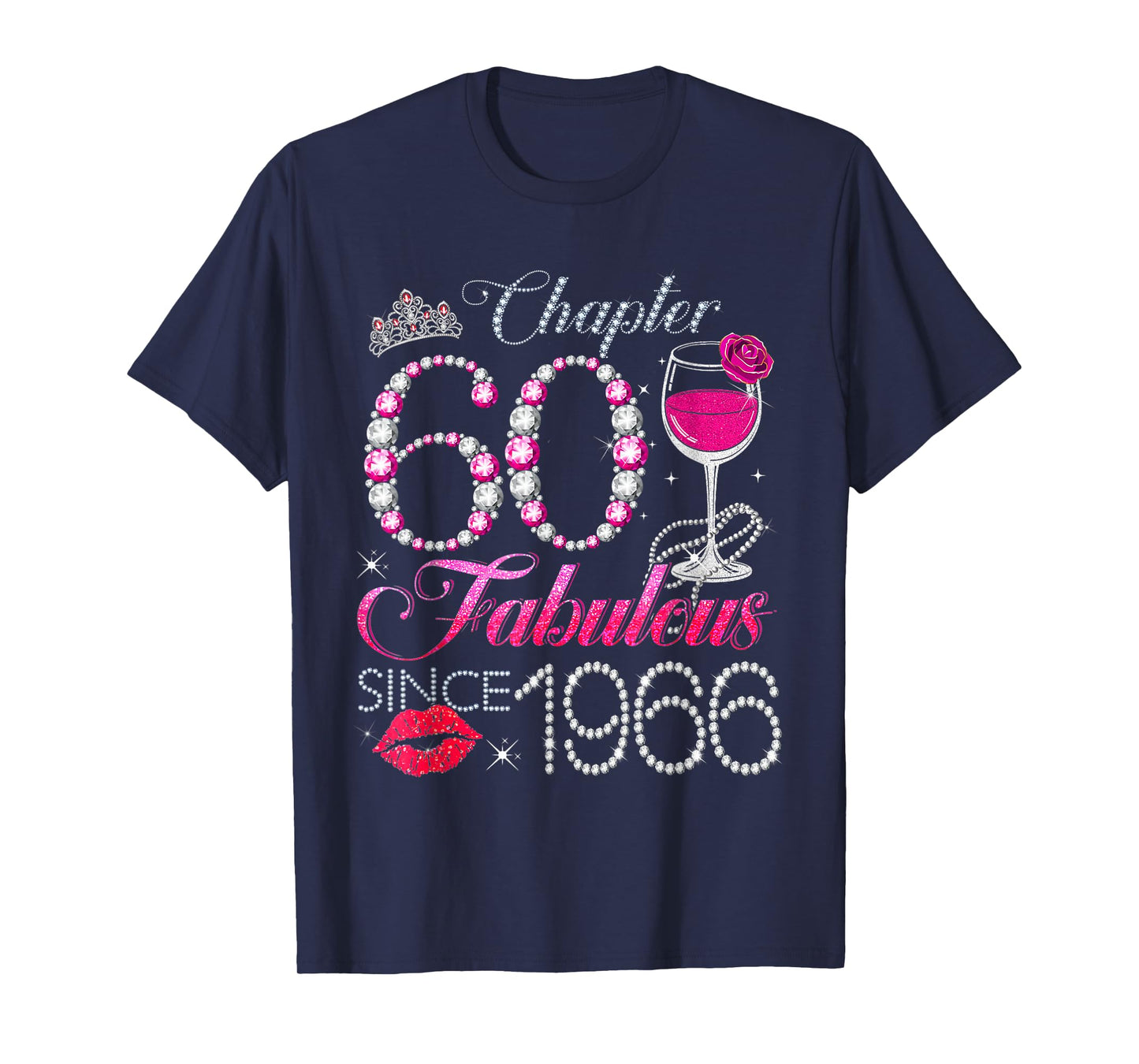 Chapter 60 Fabulous Since 1966 60th Birthday Queen Diamond T-Shirt