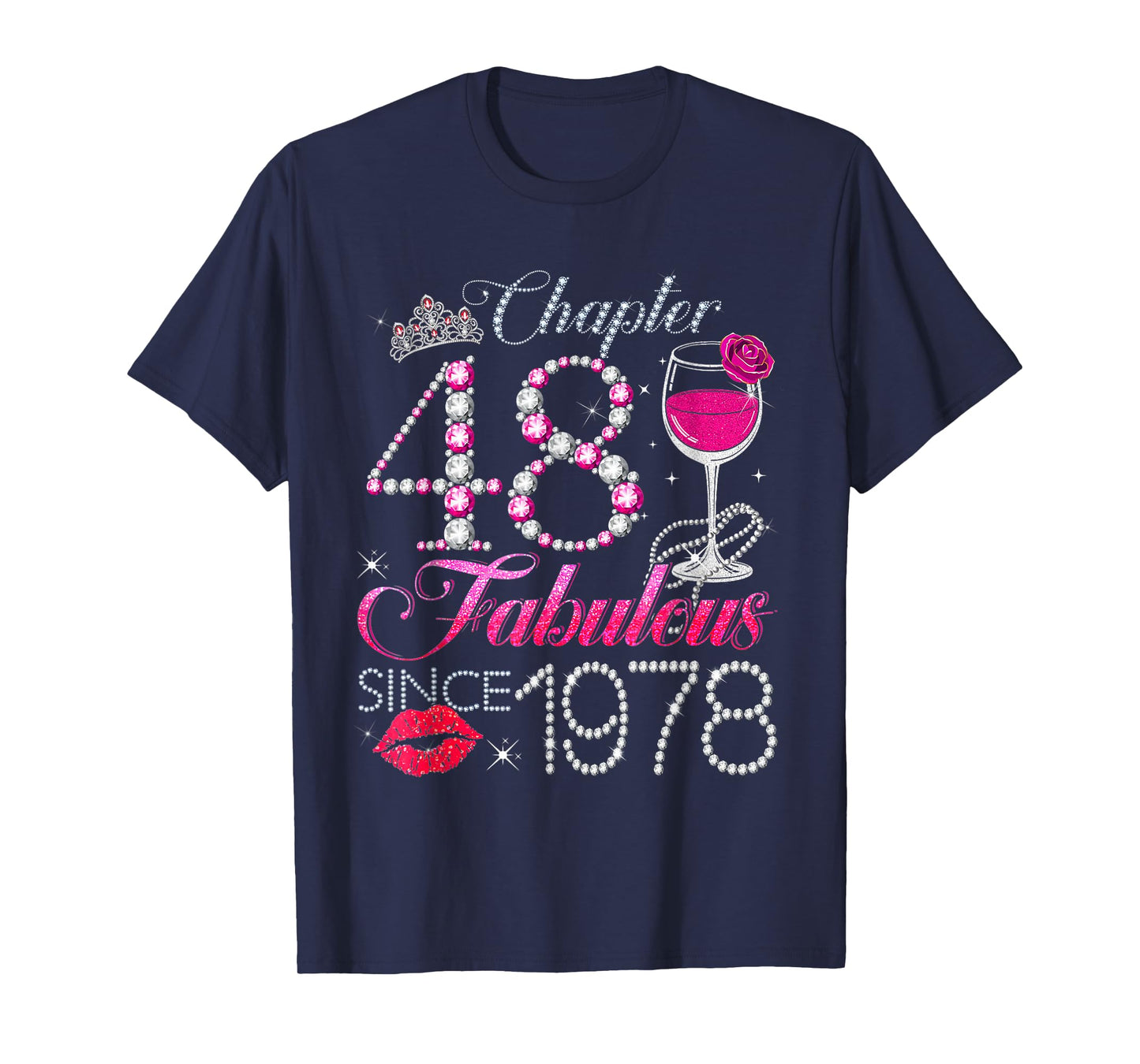 Chapter 48 Fabulous Since 1978 48th Birthday Queen Diamond T-Shirt