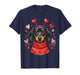 Cute Dachshund Valentines Dogs with Hearts Dog Valentine T-Shirt