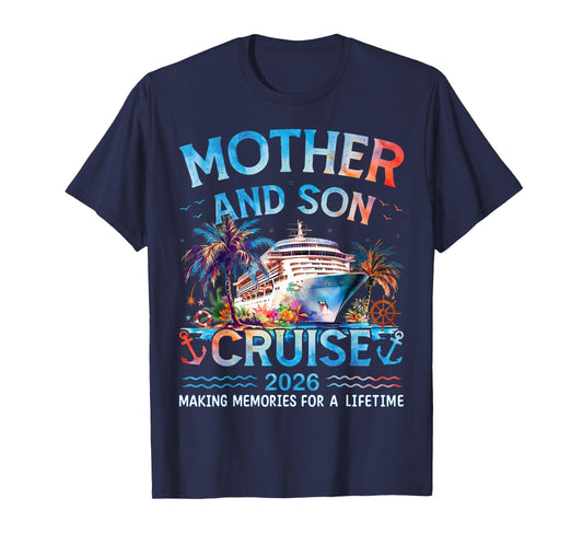 Mother and Son Cruise 2026 Matching Family Vacation Trip T-Shirt