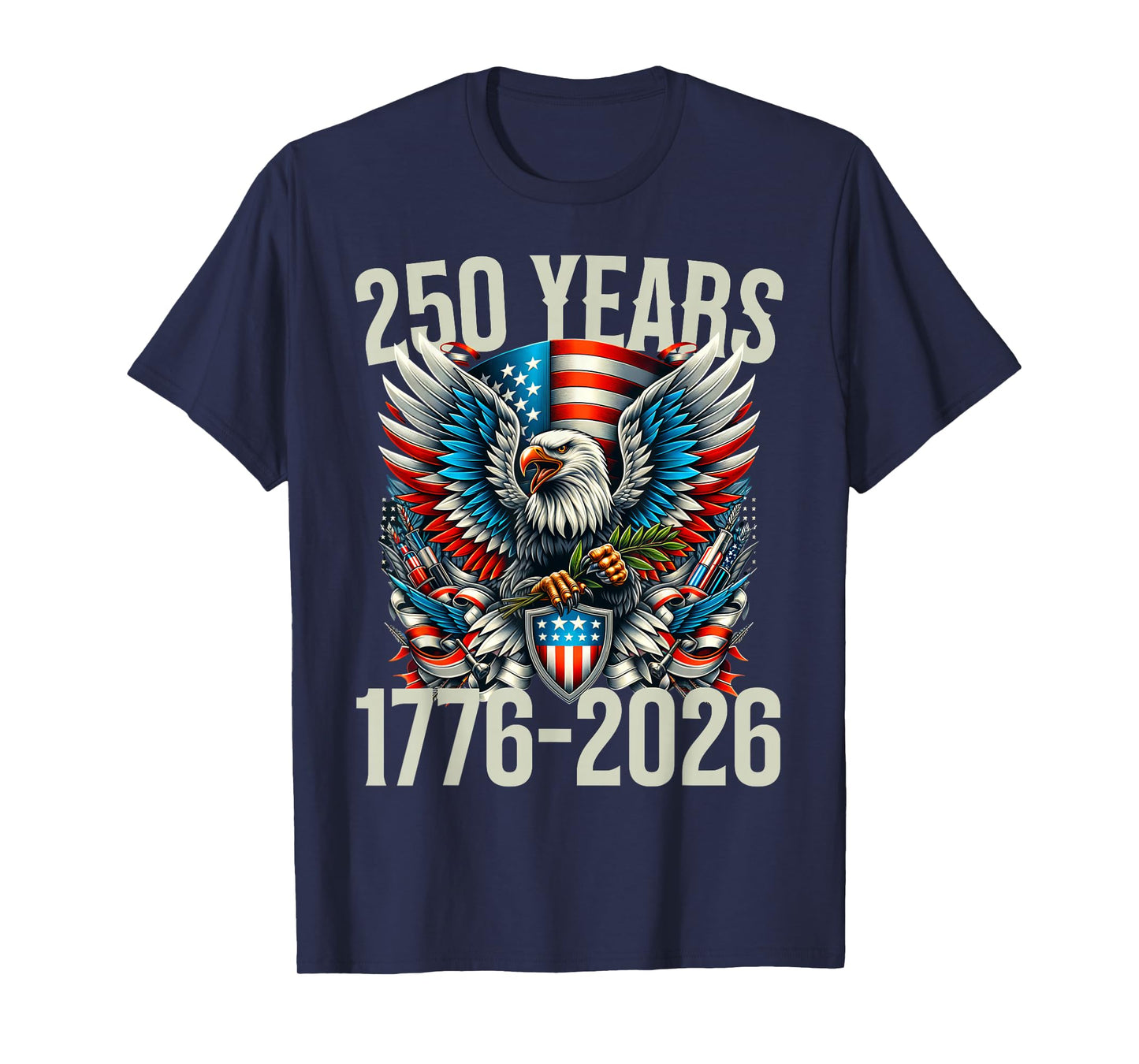 Pride in 250 Years of Freedom 1776-2026 Independence Day T-Shirt
