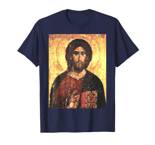 Jesus Christ Orthodox Icon Pantocrator of Hilandar Almighty T-Shirt