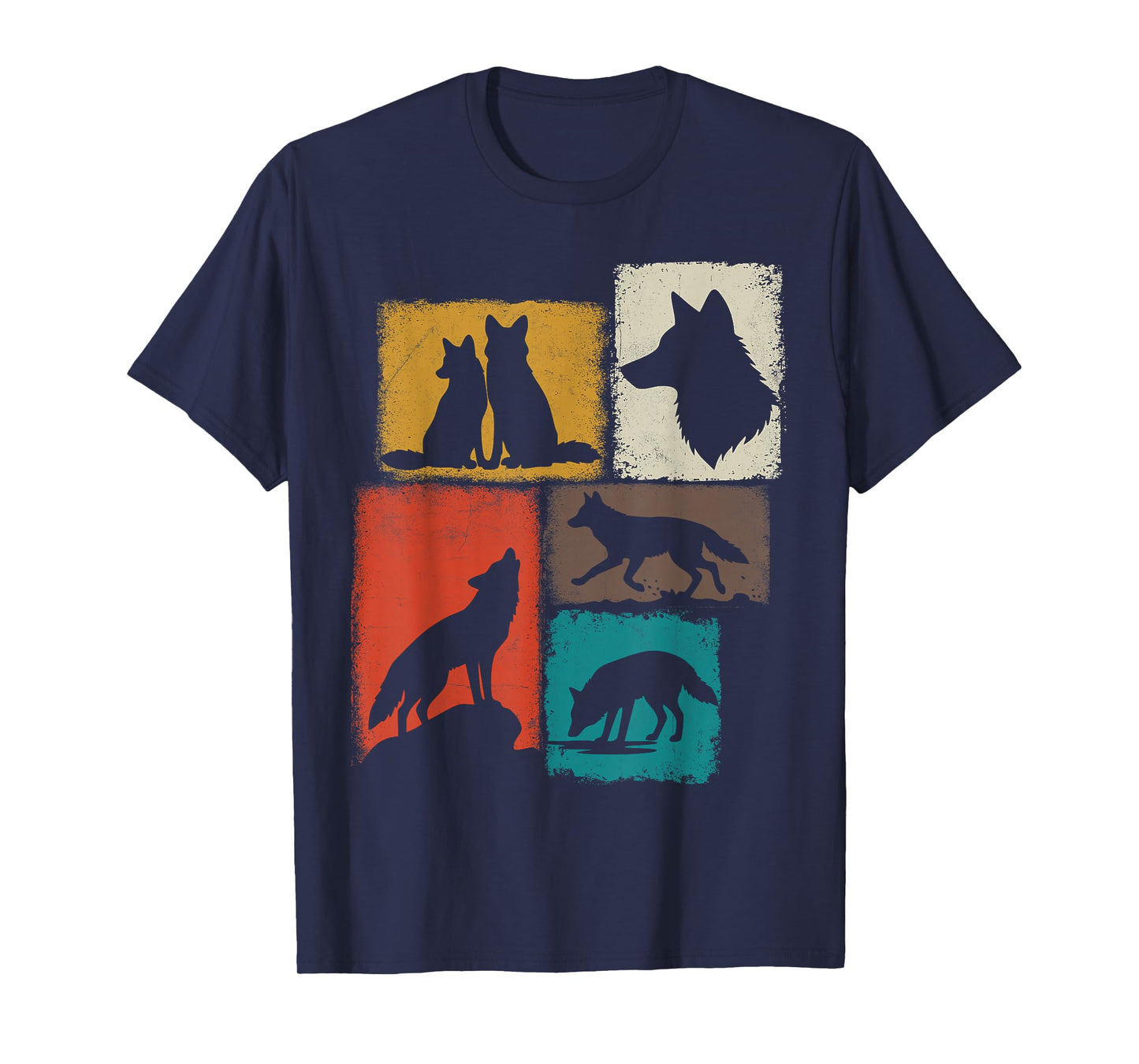 Coyote Vintage Collage Wildlife Lover T-Shirt