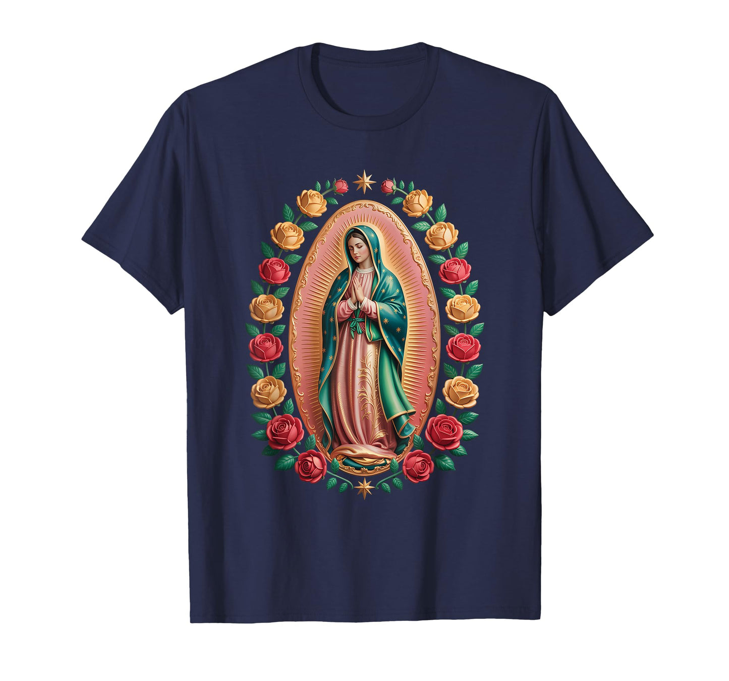 Virgen De Guadalupe Saint Mary Christian Religious Catholic T-Shirt