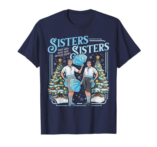 Devoted Sisters White Xmas Merry Christmas Snowflake Holiday T-Shirt