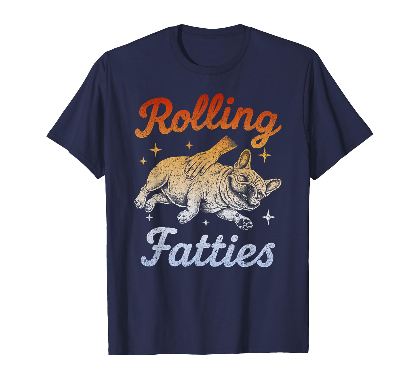 Rolling Fatties French Bulldog Retro Vintage T-Shirt