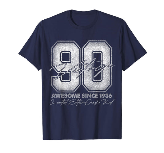 90 Year Old Gifts Vintage 1936 Limited Edition 90th Birthday T-Shirt