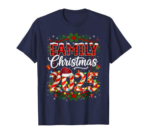 Family Christmas 2025 Xmas Lights Santa Pajamas Holiday T-Shirt