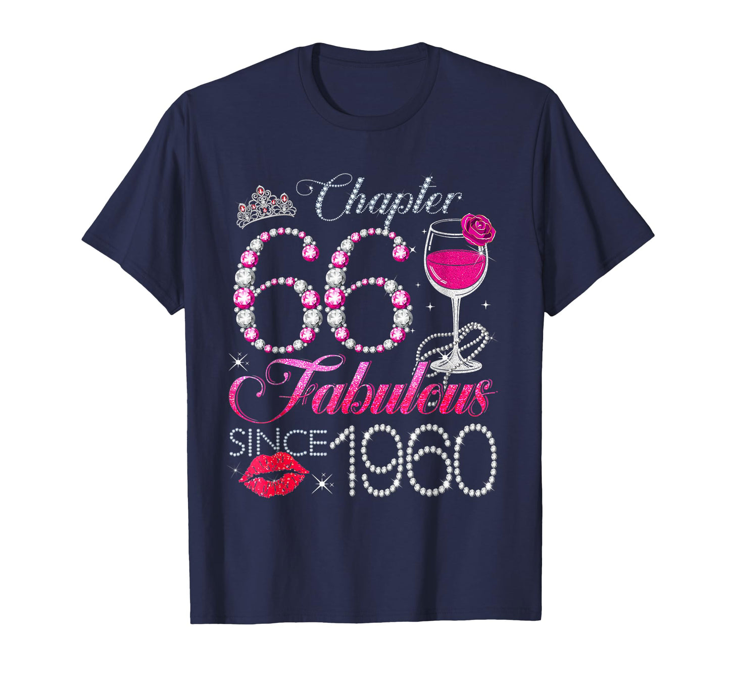 Chapter 66 Fabulous Since 1960 66th Birthday Queen Diamond T-Shirt