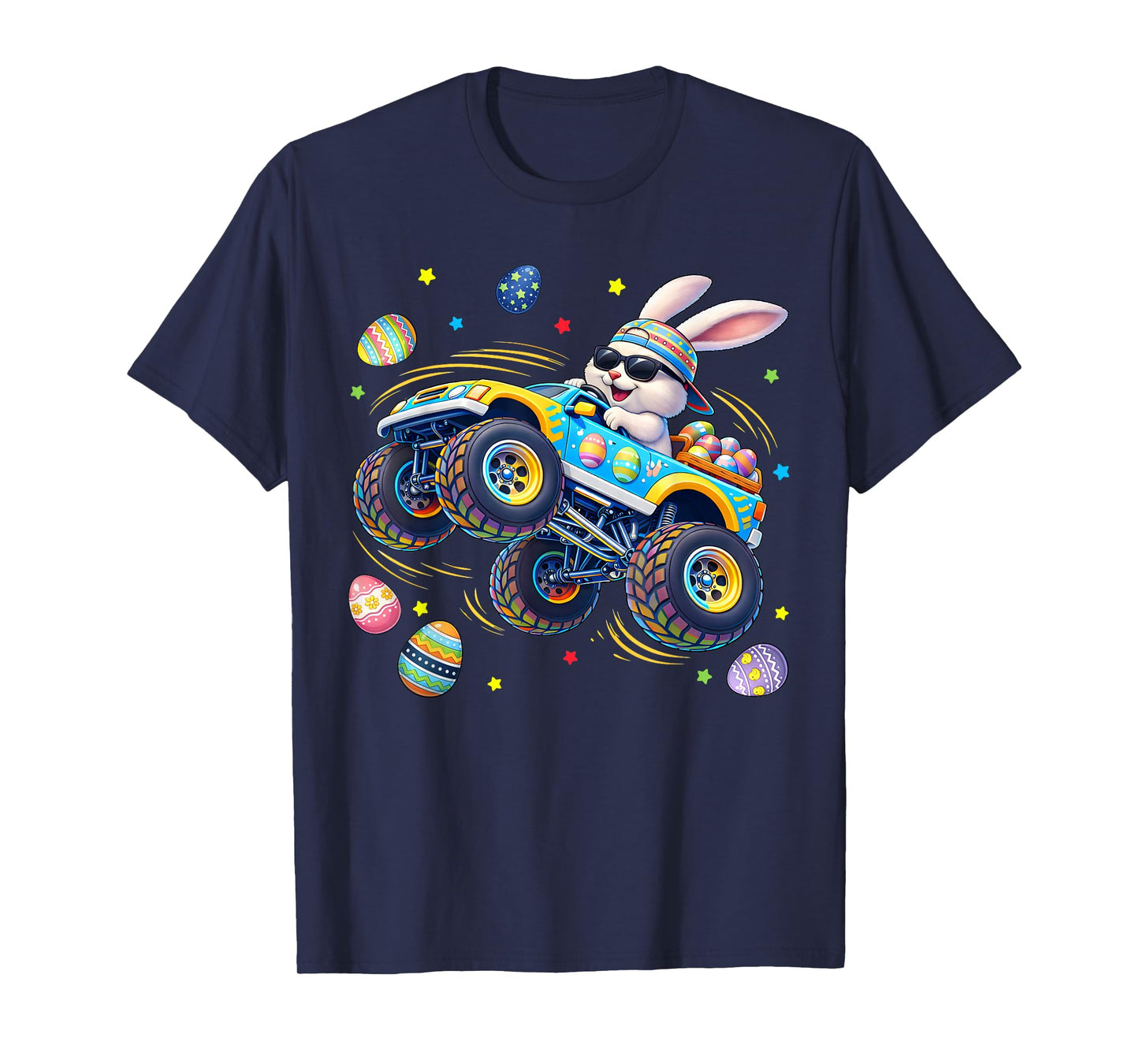 Funny Monster Truck Rabbit Easter Men Boy Toddler Kid T-Shirt