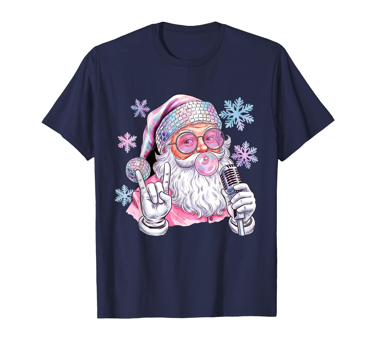 Girls Christmas Santa Bubblegum Christmas T-Shirt