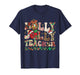 Holly-Jolly Teacher Christmas Patchwork Xmas Teaching Women T-Shirt