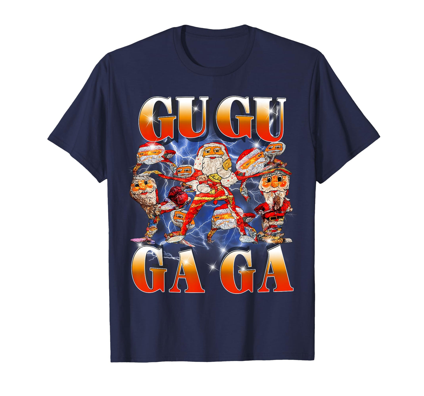 Funny Gugu Gaga Santa Brainrot Meme Kids Teens T-Shirt