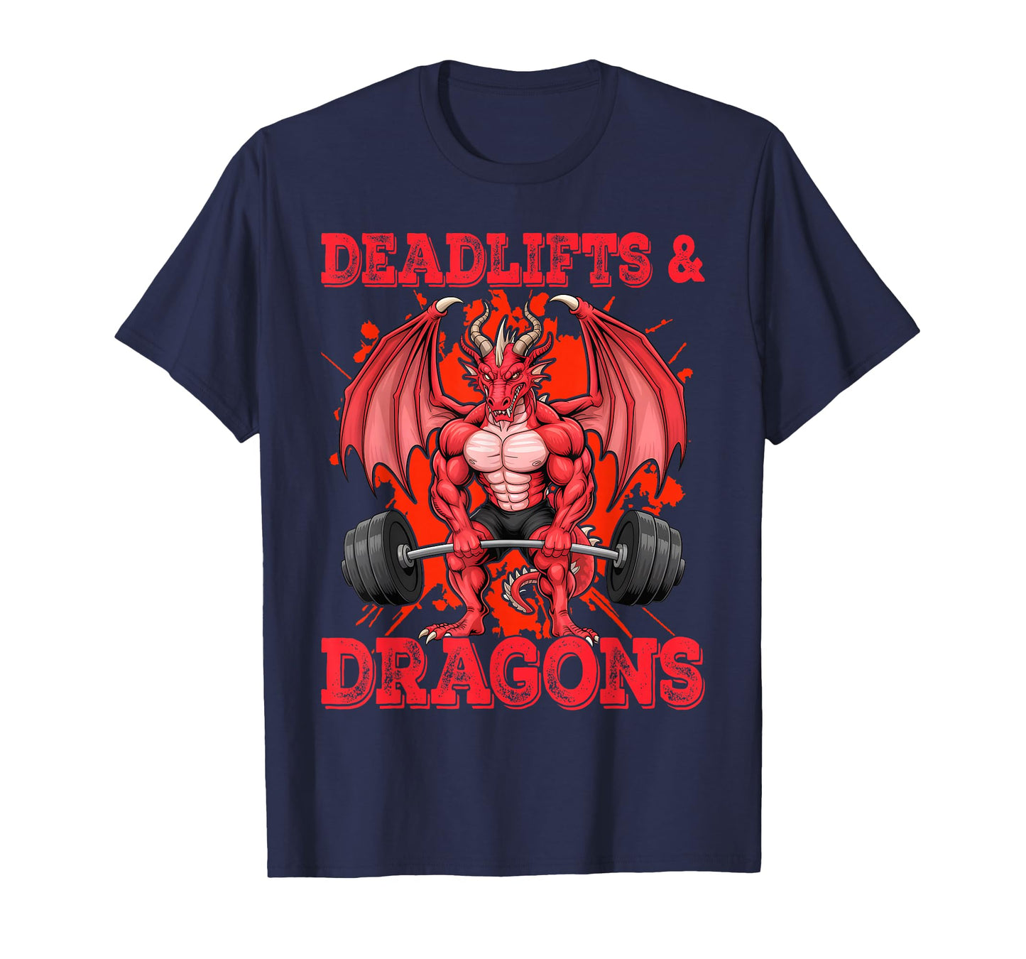 Gym Nerd Deadlifts & Dragons RPG Workout T-Shirt