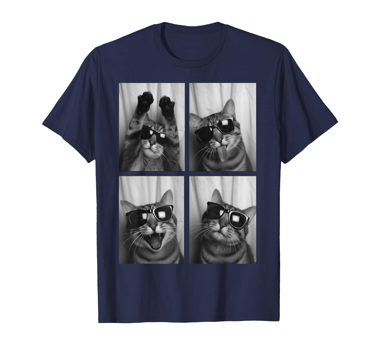 Funny Cat Wearing Sunglasses Selfie Photo Booth Cute Kittens T-Shirt