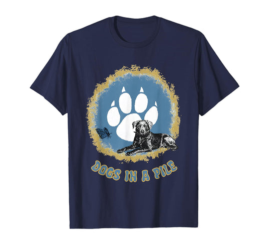 Dogs in A Pile Funny for Men Women T-Shirt