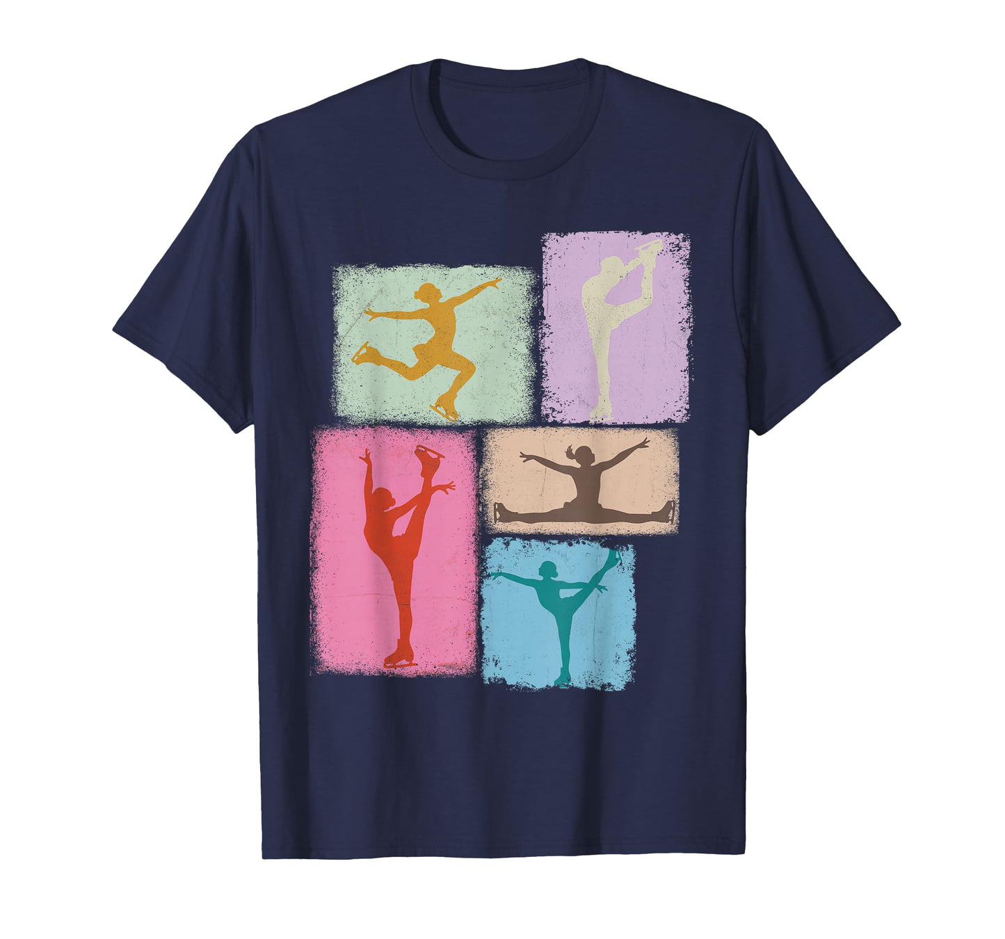 Figure Skating Collage Skater Women Kids Coach Youth Girl T-Shirt