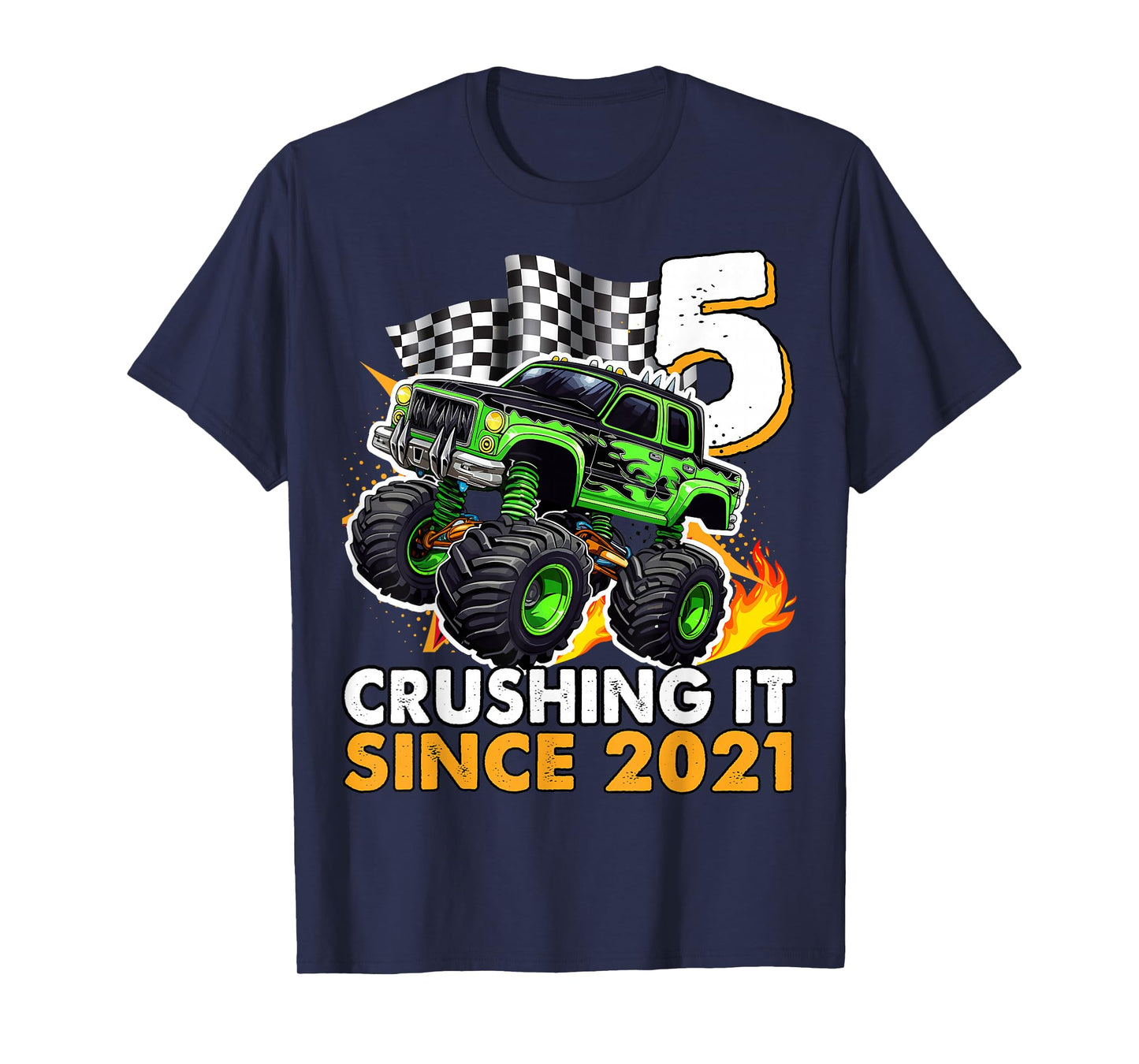 5 Year Old Monster Truck 5th Birthday boy T-Shirt