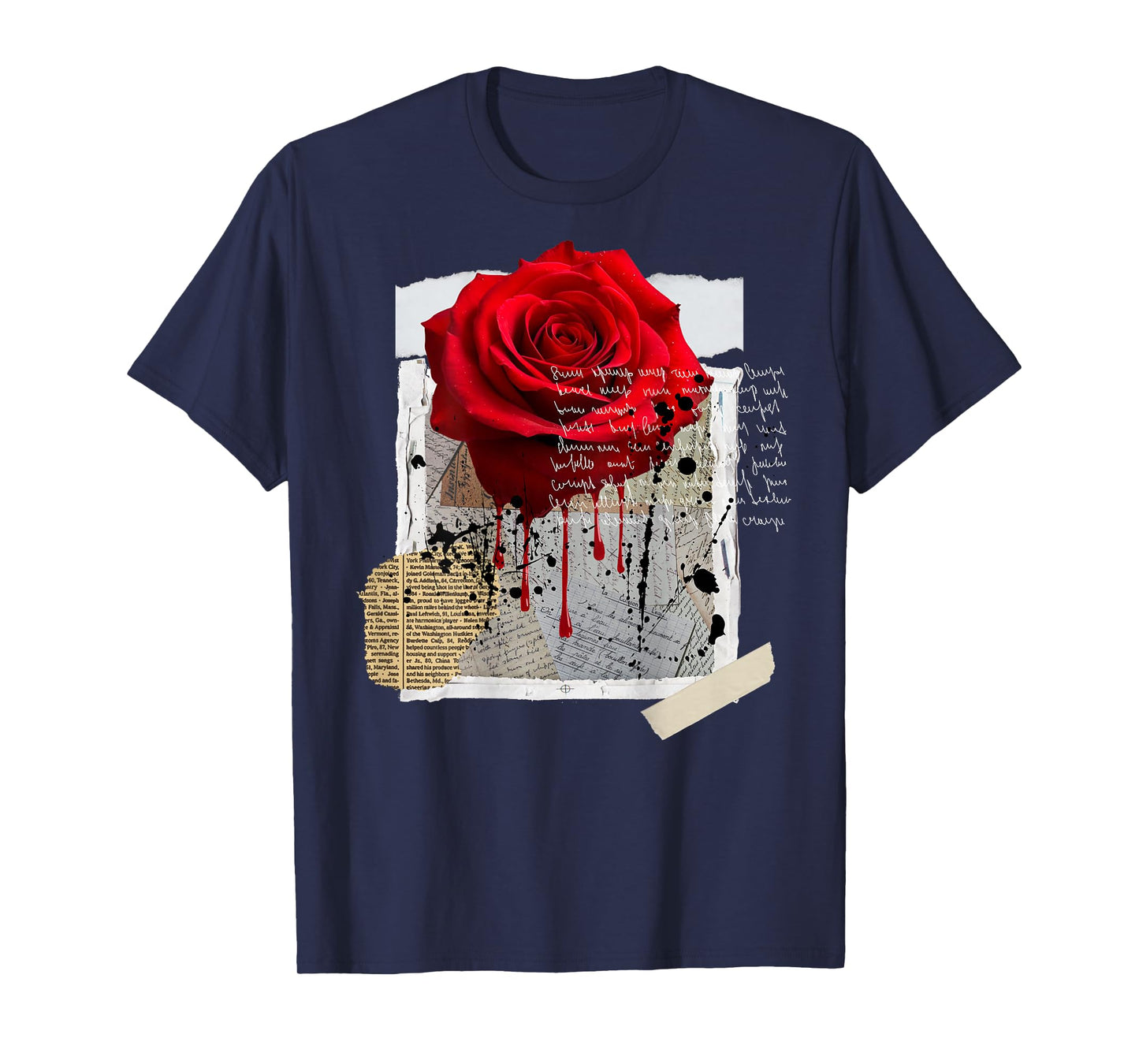 Streetwear Graphic Dark Floral Urban Aesthetic, Mens Fashion T-Shirt