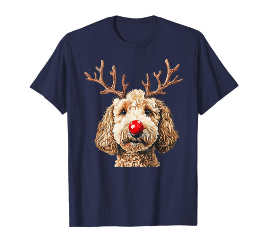 Christmas Goldendoodle Reindeer Dog Lover Doodle Mom T-Shirt
