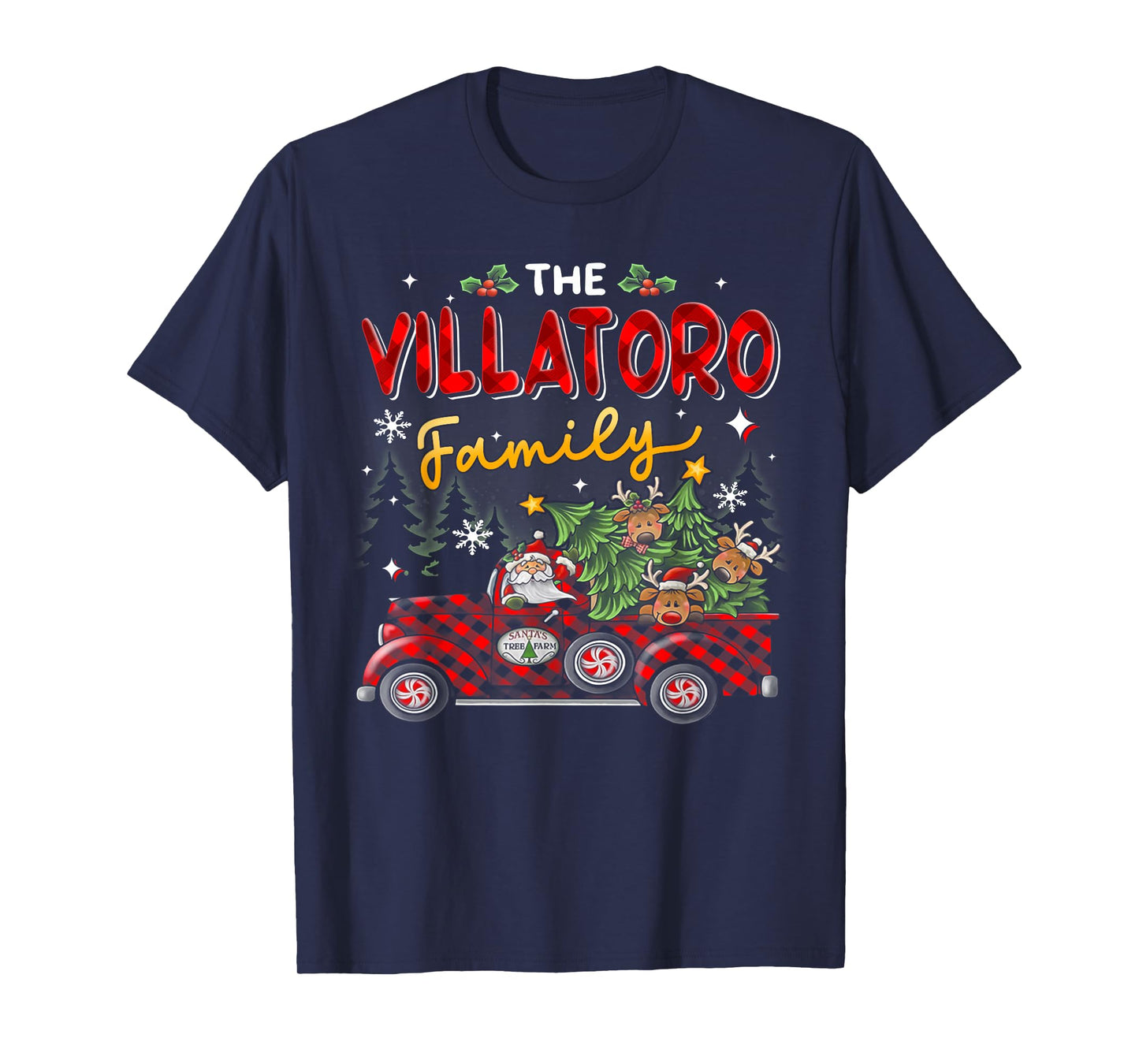 The Villatoro Family Christmas Matching Pajamas Group Gift T-Shirt