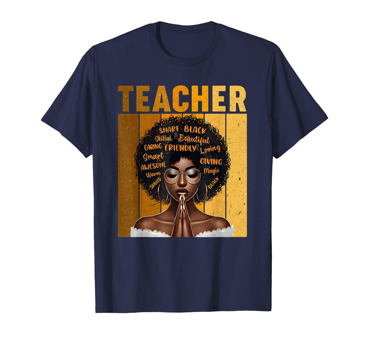 Black Teacher Magic Black History Month Afro Hair Melanin T-Shirt