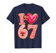 Valentines Day Love 6 7 Six Seven Meme 67 Womens Girls Kids T-Shirt