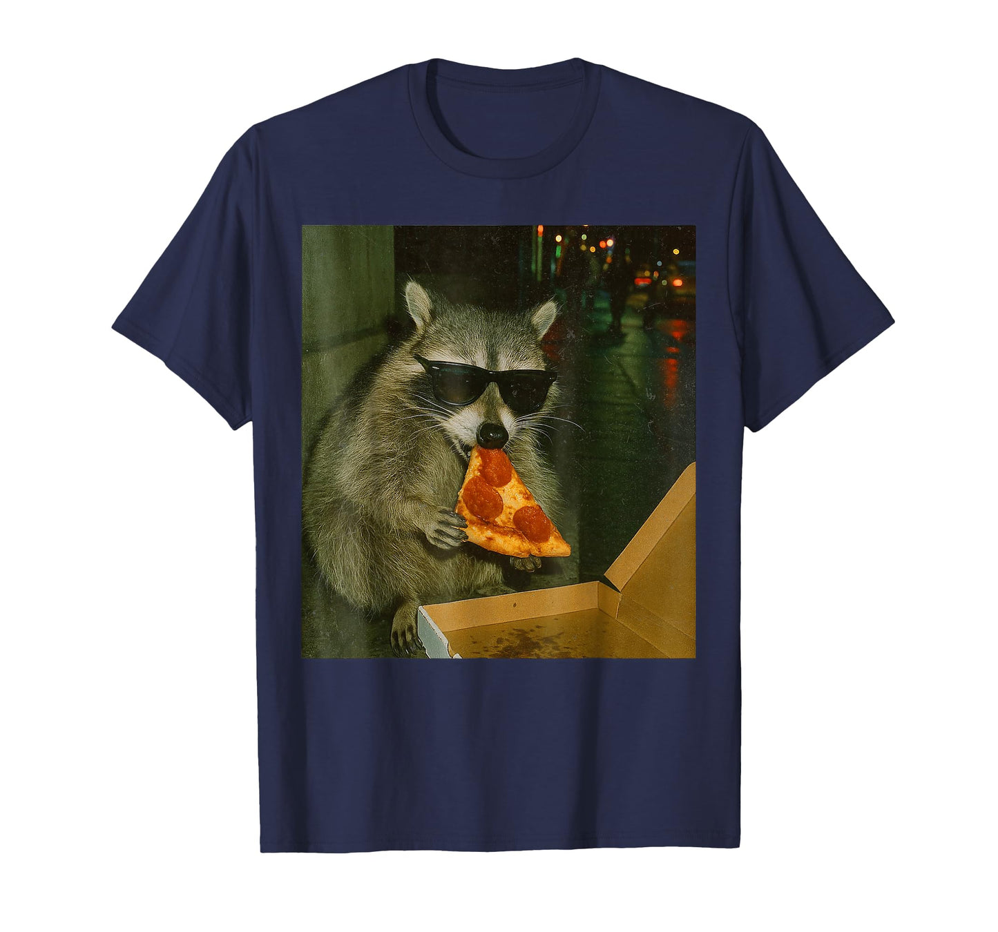 Raccoon Eating Pizza, Animal Meme T-Shirt