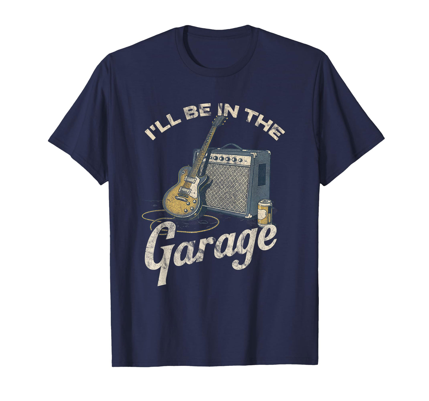Retro Guitarist Dad Music Lover Design Funny Guitar Player T-Shirt