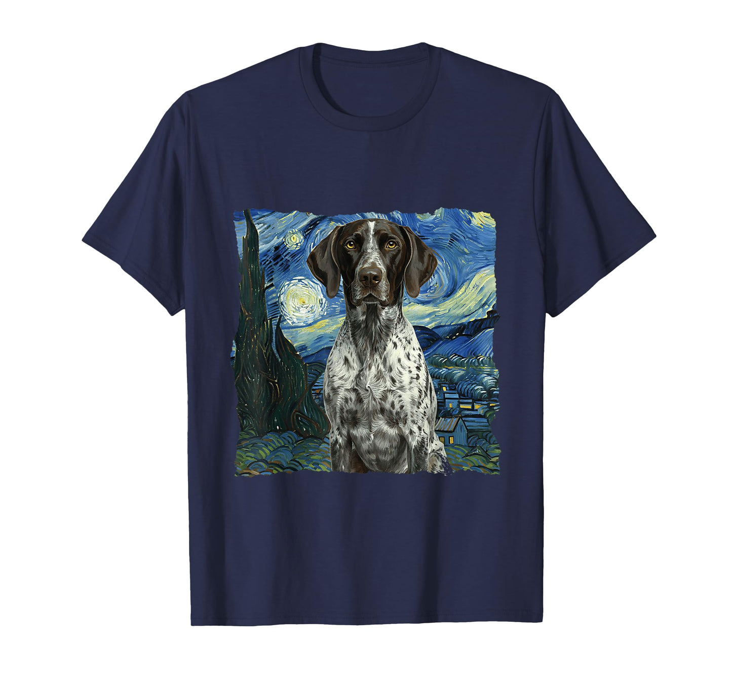 German Shorthaired Pointer Starry Night Painting Dog Lovers T-Shirt