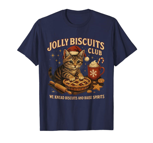Jolly Biscuits Club We Knead Cat Xmas T-Shirt
