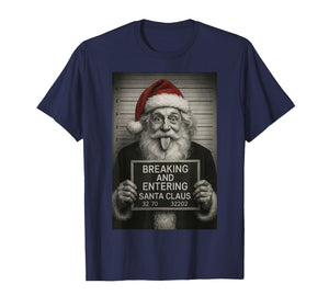 Funny Santa Claus Mugshot Christmas – Santa Xmas T-Shirt