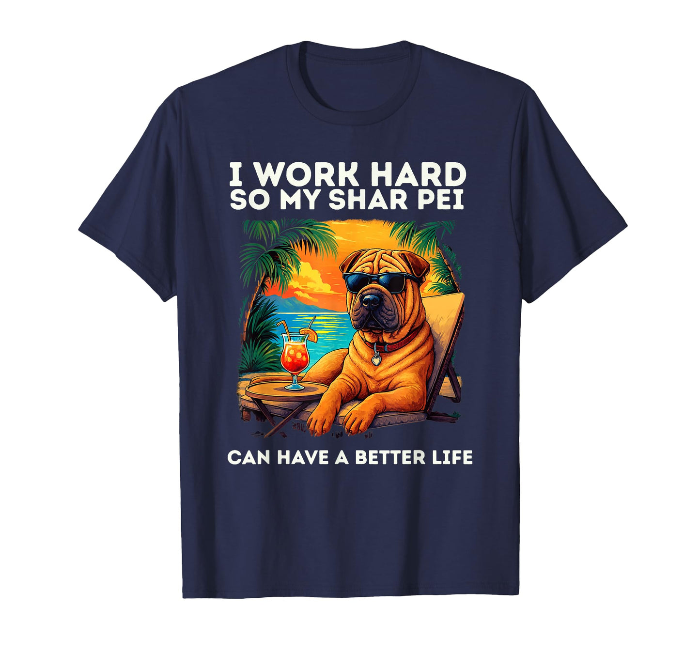 Shar Pei Lover Design Funny Shar-Pei Dog T-Shirt