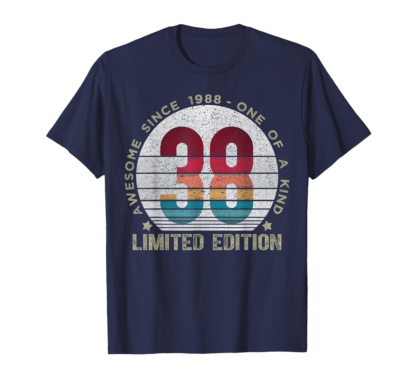 38 Year Old Gifts Vintage 1988 Limited Edition 38th Birthday T-Shirt