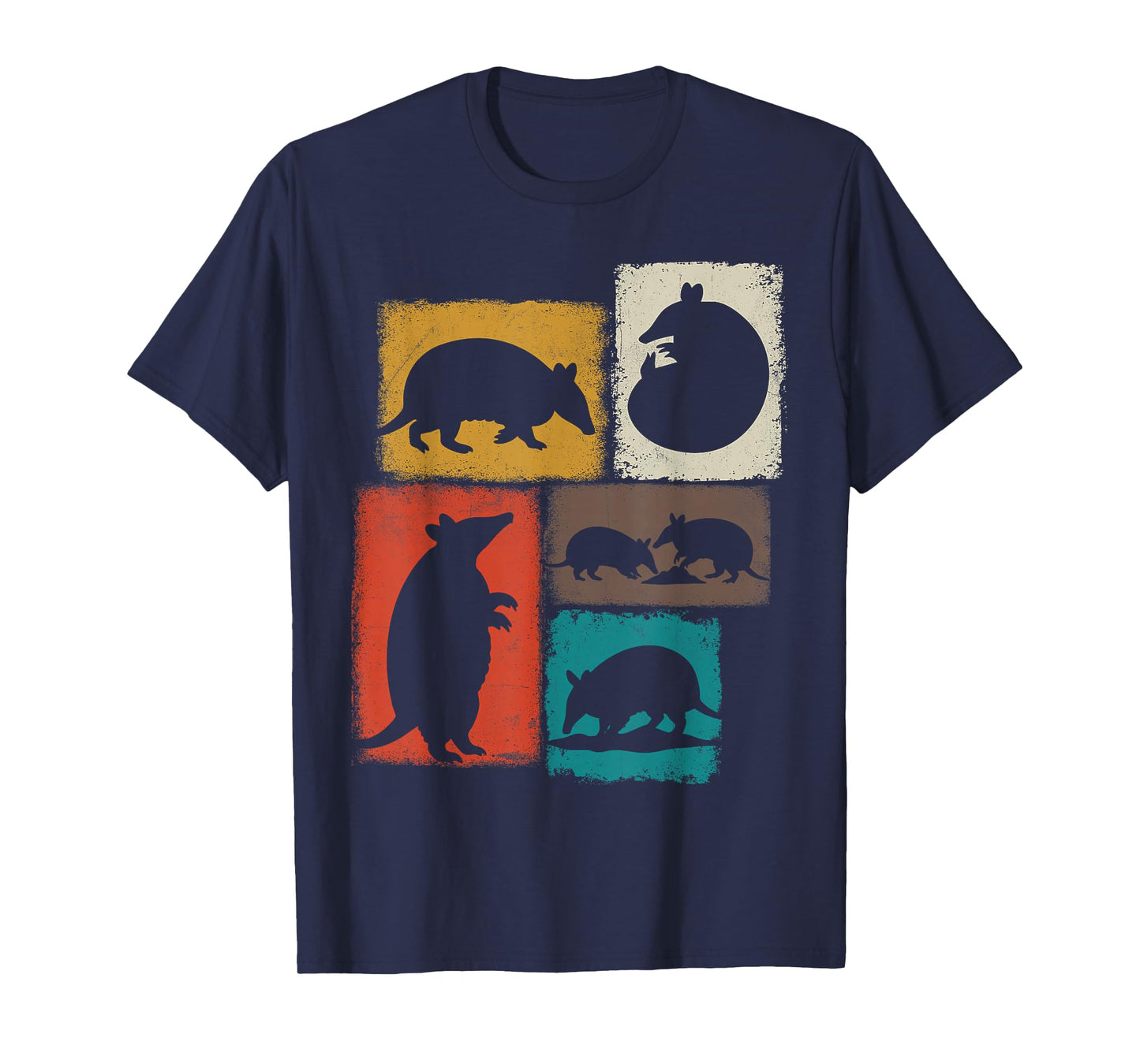 Armadillo Vintage Collage Wildlife Lover T-Shirt