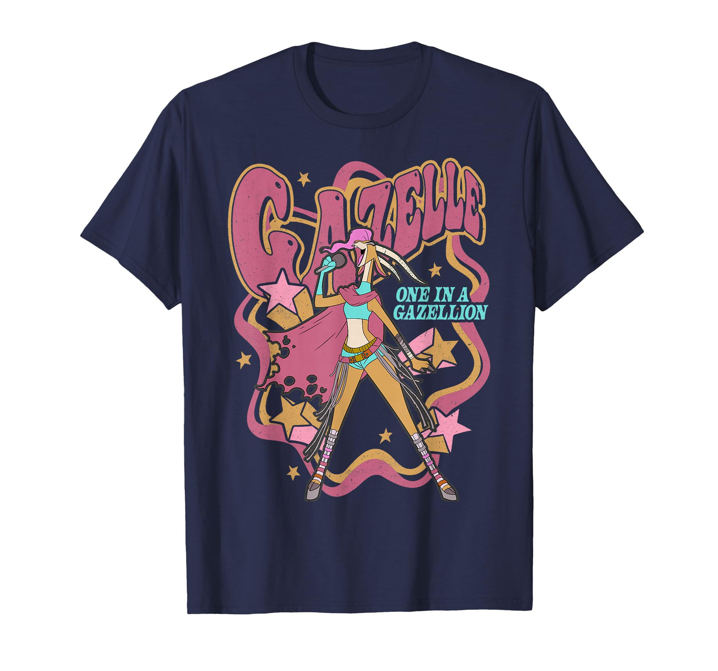 Disney Zootopia 2 Gazelle One in A Gazellion Vintage Poster T-Shirt