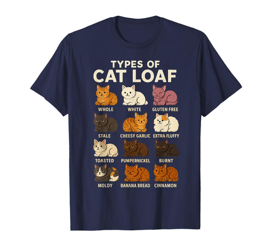 Types of Cat Loaf Cute Kitten Kawaii Cats, Cat Lover Girls T-Shirt
